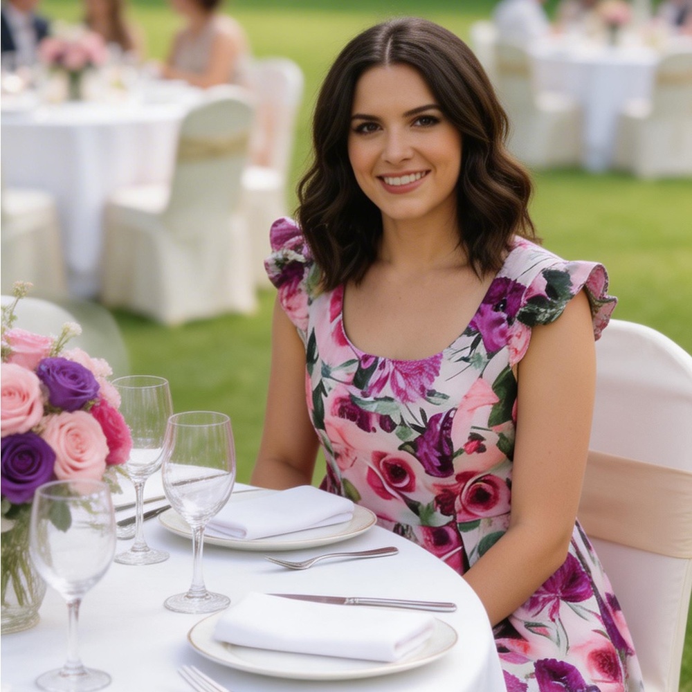 Julia Jordan Floral Fit-and-Flare Midi Dress - Picture 3 of 8